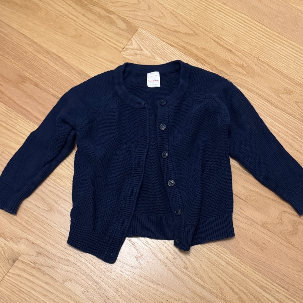 Hanna Andersson Navy Blue Kids Cardigan